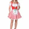 Dirndl Jurk Meike Rood/Wit