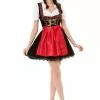 Dirndl Letitia Rood/zwart