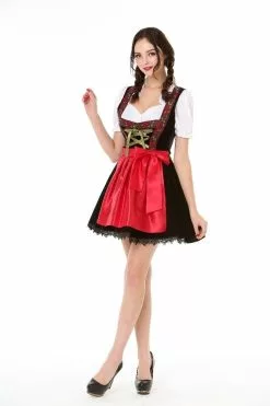 Dirndl Letitia Rood/zwart -TIROLER KLEDING WINKEL dirndl letitia rood zwart 3