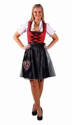 Dirndl Manon Rood/Zwart