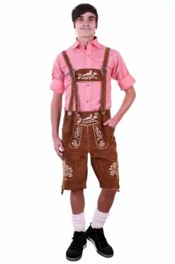 Elite Lederhose Knee-over Met Borduursel