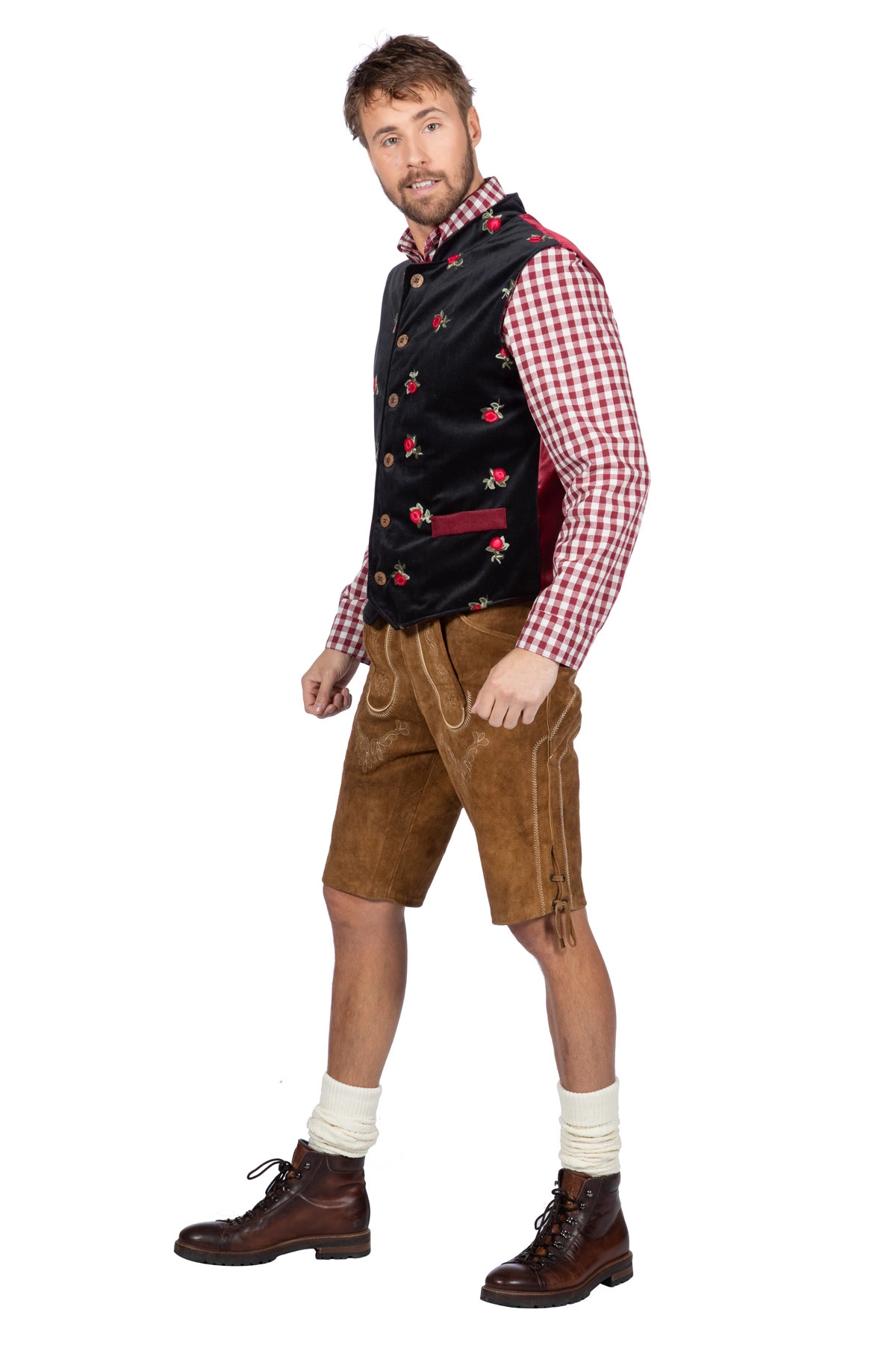 Fluweel Oktoberfest Vest Man 2 Fluweel Oktoberfest Vest Man - Afbeelding 2