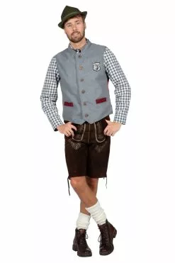 Gilet Tirol Oktoberfest Grijs -TIROLER KLEDING WINKEL gilet tirol oktoberfest grijs 3