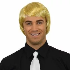 Heren Pruik Stijl Blond Kort