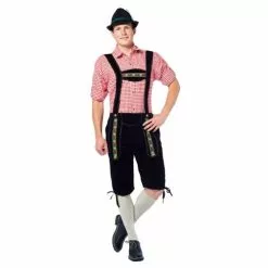 Lederhose Lang Zwart Karl