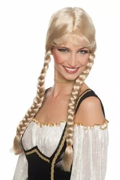 Oktoberfest Pruik De Luxe Blond
