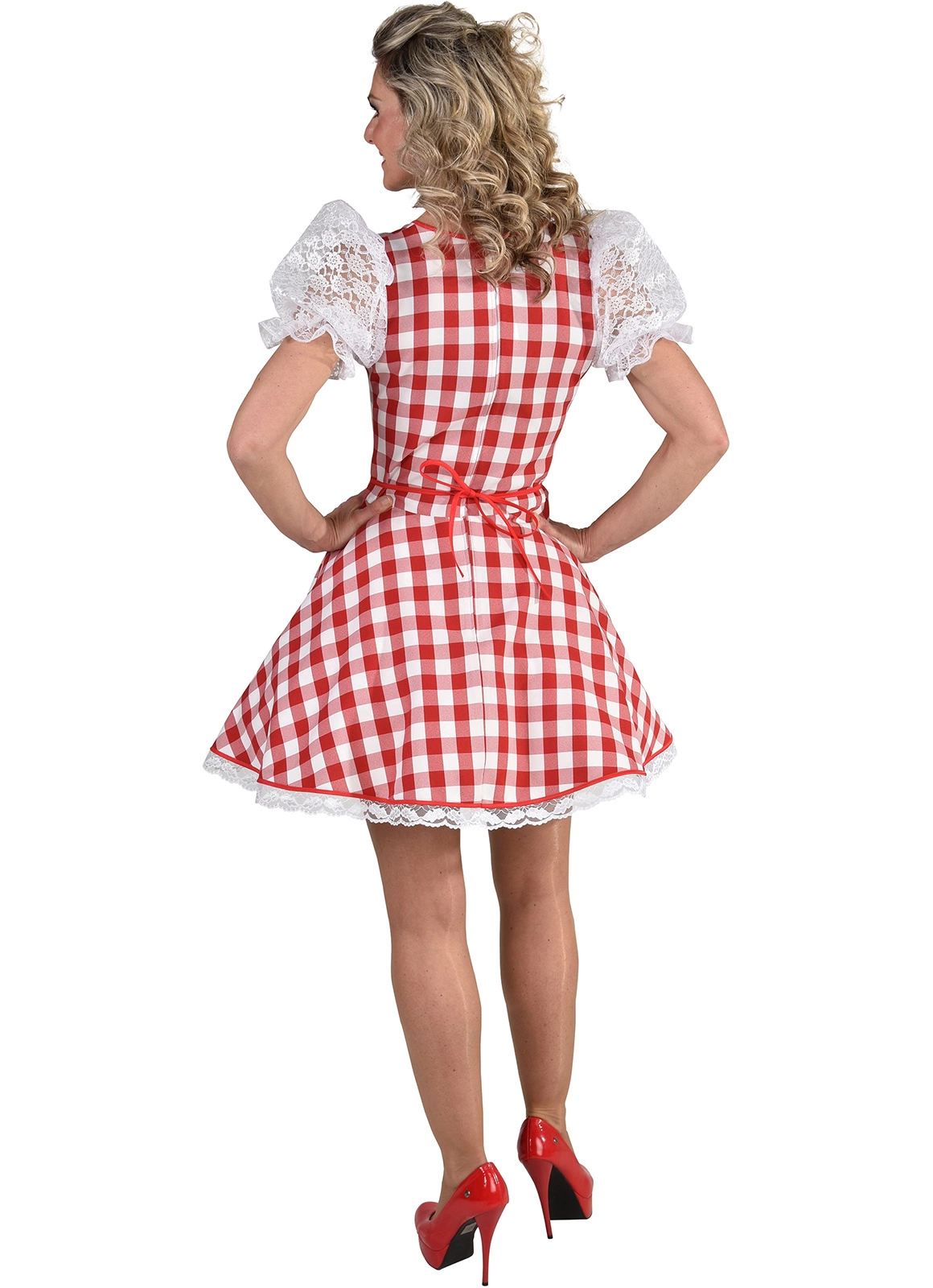 Sexy Dirndl Rosie Rood/wit 2 Sexy Dirndl Rosie Rood/wit - Afbeelding 2