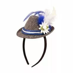 Tiara Mini Hoedje Blauw Oktoberfest -TIROLER KLEDING WINKEL tiara mini hoedje blauw oktoberfest 2