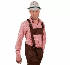 Tiroler Blouse Ludwig Rood/Wit Heren -TIROLER KLEDING WINKEL tiroler blouse ludwig rood wit heren 2