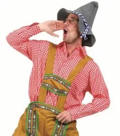 Tiroler Blouse Rood/wit -TIROLER KLEDING WINKEL tiroler blouse rood wit 3