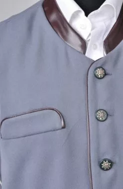 Tiroler Trachten Gilet Grijs Elite -TIROLER KLEDING WINKEL tiroler trachten gilet grijs elite 3