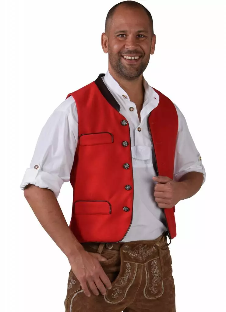 Tiroler Trachten Gilet Rood Elite 1 Tiroler Trachten Gilet Rood Elite