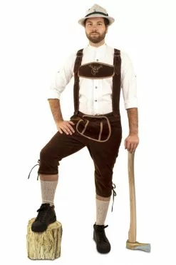 Tirolerbroek Donkerbruin Lang Suèdine