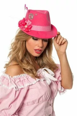 Tirolerhoed Dames Roze Luxe