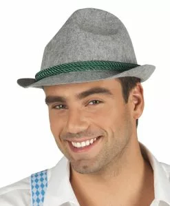 Tirolerhoed Grijs Wolvilt Look -TIROLER KLEDING WINKEL tirolerhoed grijs wolvilt look 2