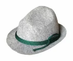 Tirolerhoed Grijs Wolvilt Look -TIROLER KLEDING WINKEL tirolerhoed grijs wolvilt look 3